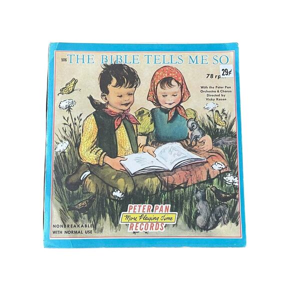 Other - VTG Vinyl Record Kids Songs Peter Pan The Bible Tells Me So Music 78 RPM 1959